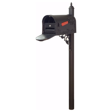 Hummingbird Curbside Mailbox With Locking Insert and Albion Mailbox Post
