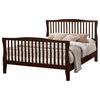 Furniture of America Chase Queen Slat Bed in Brown Cherry