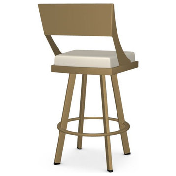 Swive; Counter Stool, Custom Order, Gold With Oyster