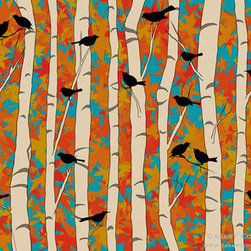 Removable & Reusable Birds & Birch Wallpaper / Bold Maple - Products