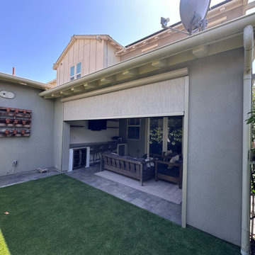 California Room Motorized Power Screen - Sun, Wind, Privacy and Bug Control