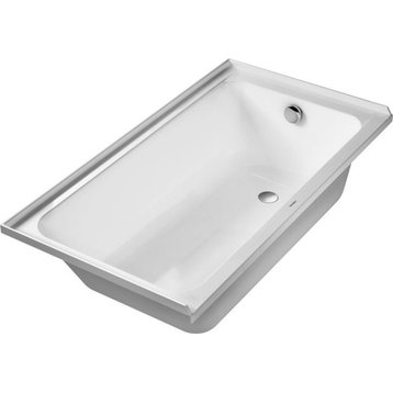 Duravit 700405-R D-Code 60" Drop In Acrylic Soaking Tub - White