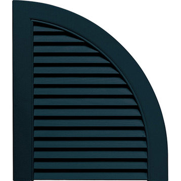 14.5" Quarter Round Arch Top Open Louver, Set of 2, Midnight Blue
