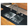 32 in. Undercoated Kitchen Sink and Faucet Set