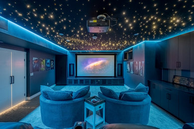Home theater - modern home theater idea in Calgary