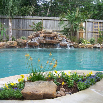 Pool Landscaping and Waterfalls