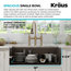 Bellucci Workstation 33" Farmhouse Apron Granite Composite Kitchen Sink MBR