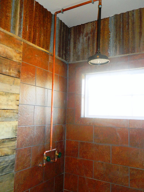 Exposed Pipe Shower Houzz