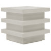 Meditation Community Building Block Tall - White Outdoor Accent Table