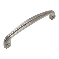 Cosmas - Cosmas 9231SN Satin Nickel Zinc Cabinet Pull, 5" Hole Centers, Set of 5 - Cabinet And Drawer Handle Pulls