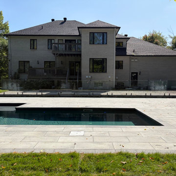 Pool deck and glass fence, Aylmer