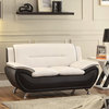 Oreo Black and Beige Living Room Collection, Loveseat