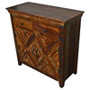 Reclaimed  Rustic Free Standing Console Storage Cabinet with Drawers