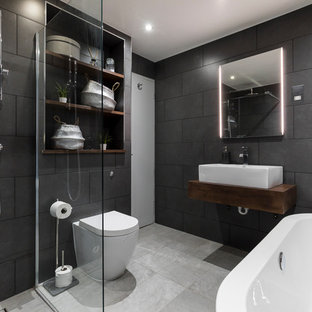 Dark Gray Walls Bathroom Ideas Houzz