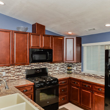 Cherry Raised Panel Kitchen Cabinets