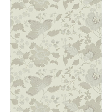 Vittoria White Floral Wallpaper Sample