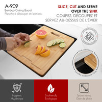 STYLISH 15 1/8" Bamboo Workstation Cutting Board