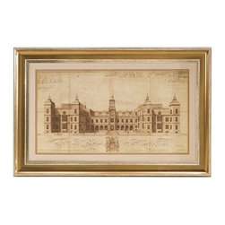 Old Building Framed Wall Art - Drawings And Illustrations