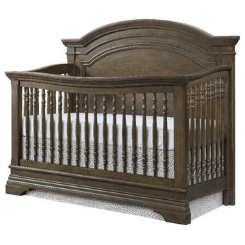 Westwood Design Olivia Traditional Wood Arch Convertible Crib in Rosewood Brown