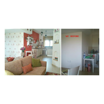 overview of the kitchen from salon