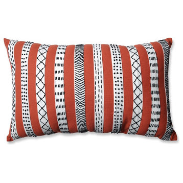 Pillow Perfect Tribal Bands Rectangular Throw Pillow, Gray Cream Black Stripes
