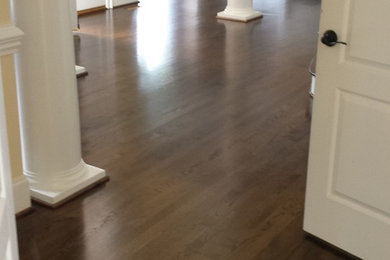 White Oak Hardwood Floors, Stairs and Iron post and Balusters