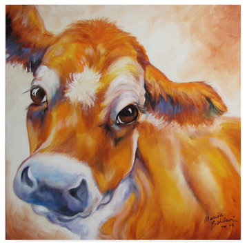 Marcia Baldwin 'My Jersey Cow Commission' Canvas Art, 35x35