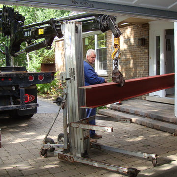Steel Beam Replaces Bearing Wall For New Kitchen