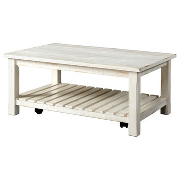 Martin Svensson Home Barn Door Collection Coffee Table, Antique White