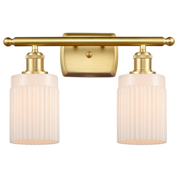 Ballston Hadley 2 Light Bathroom Vanity Light in Satin Gold