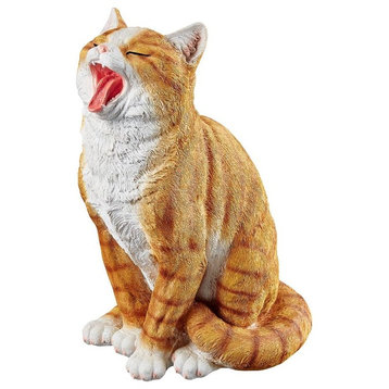 Lazy Daze Kitty Yawning Cat Statue