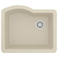 Karran Undermount Quartz Composite 24" Single Bowl Kitchen Sink, Bisque