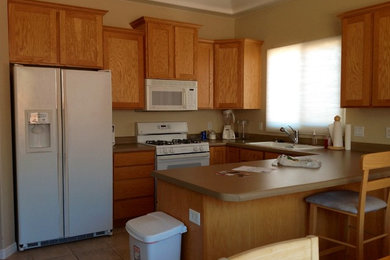 Kitchen remodel--using existing cabinets