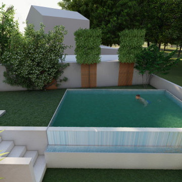 Création d'un jardin avec piscine