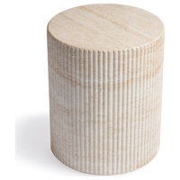 Studio London Maru Modern Travertine Effect Side Table for Stylish Home