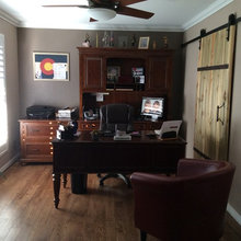 unused dining room becomes very useable home office