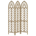 Currey & Company - Samal Screen - The Samal Screen is a decorative screen with a metal frame that is painstakingly wrapped in rope by hand and then hand-trimmed. The formal arched design is reminiscent of gothic stained glass windows but the natural material covering it brings the Samal a casual vibe.