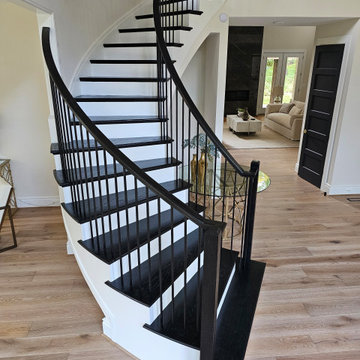 Project #130 | Curved Staircase with Wraparound Balcony