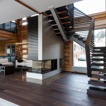 Интерьер деревянного жилого дома