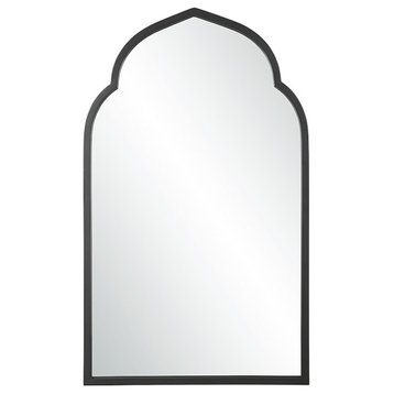 Uttermost Kenitra Arch Mirror, Matte Black 9746