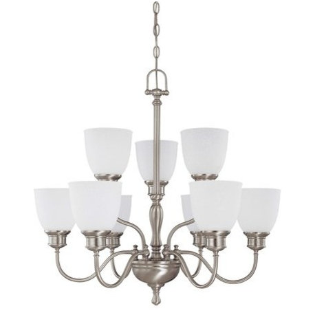 Nuvo Bella 9-Light 29" Brushed Nickel Chandelier