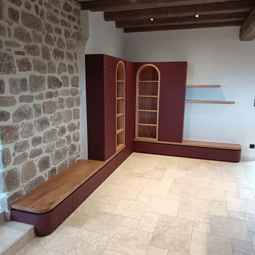 création d'un meuble de rangement avec niches cintrées