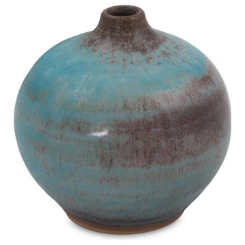 Turquoise Realm Ceramic Bud Vase, Medium