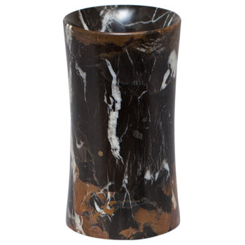 Vinca Collection Black and Gold Marble Tumbler