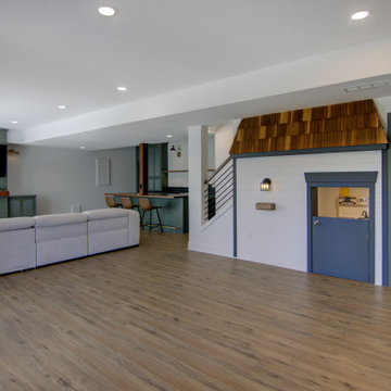 Cozy Basement Remodel with Custom Touches
