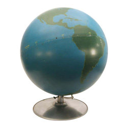 Rare 1940s Hand Painted World Globe - Desk Accessories