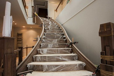 This is an example of a modern staircase in Calgary.