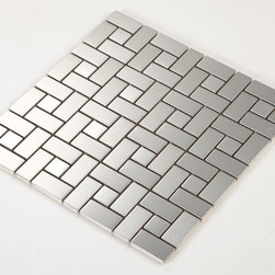 Metallic mosaic kitchen backsplash wall tiles metal tile HC6 - Mosaic Tile