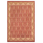 Bareens Designer Rugs - Oriental Ziegler Autumn Red Beige Hand-Knotted Wool Rug - 7'10'' x 9'9'' - Enhance the ambiance of your home with this magnificent Persian-influenced Turkish hand-knotted rug made by skilled artisans capable of creating the most exceptional vegetable dyes and hand-spun wool. This exquisite handmade rug is a one-of-a-kind Peshawar Kafkaz, otherwise identified as Chobi, Chobi Peshawar, Oushak, or Ziegler rug. These handmade rugs are crafted in Pakistan utilizing superior-quality wool imported from Australia, New Zealand, and Korea in two types of weaves: the Persian weave and the Mori weave. This rug is meticulously crafted by hand using the finest natural vegetable dyes extracted from local plants. The artisans use a blend of hand-spun local and fine merino wool, resulting in a rug with a compelling texture, higher lanolin content, and longer staple. The artisans occasionally incorporate natural or artificial silk into the pile to enhance specific motifs. The finished product is an awe-inspiring execution of flawless design and an understated palette that exudes elegance.