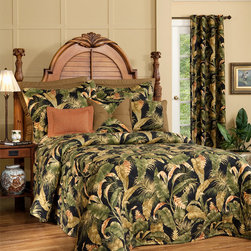 La Selva Bedspread in Black by Thomasville at Home - Bedding